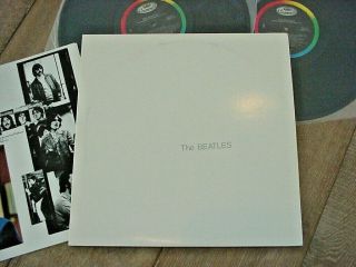 The Beatles White Album 1968 2 LP Vinyl SWBO - 101 w/ Posters & Lyrics - RARE 2