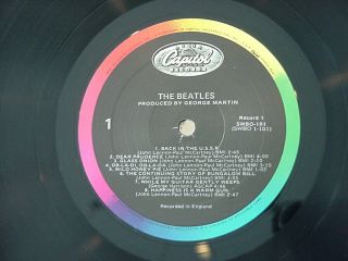 The Beatles White Album 1968 2 LP Vinyl SWBO - 101 w/ Posters & Lyrics - RARE 3
