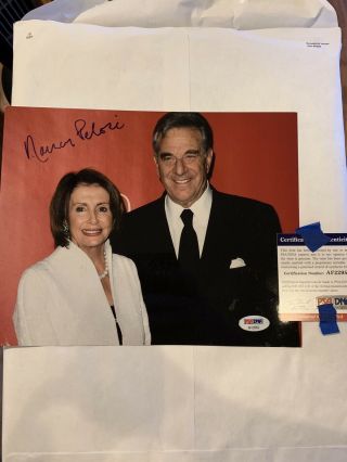 Nancy Pelosi Speaker Of The House Signed Autograph 8x10 Photo Psa Democrat