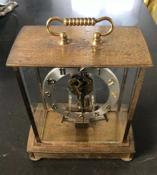 Kieninger Obergfell Kundo Electric Brass Mantle Clock West Germany Repair Parts