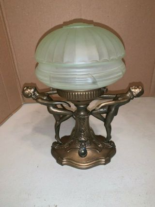 1920s Art Deco Figural Dancers Lamp