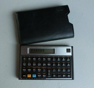 Vintage Hewlett - Packard Hp 11c Scientific Calculator Hp - 11c W,  Case (k)
