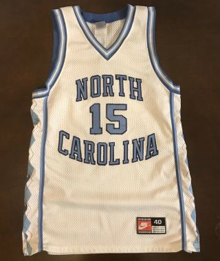 Rare Vintage Nike Unc North Carolina Tar Heels Vince Carter Basketball Jersey