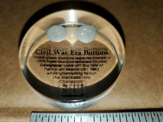 Civil War Buttons Css Georgiana Lnb Lucite Steamer Confederate States Navy