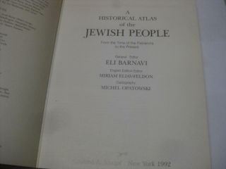 A Historical Atlas of the Jewish People: From the Time of the Patriarchs. 2