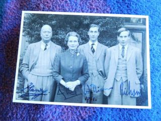 Prince Henry,  Wife And Children Rare Signed Photo By All 4