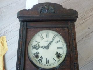Wall Clock Vintage Japanese Trade Mark S Wood Early 1900 