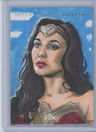 Cryptozoic Dc Heroes & Villain Czx Wonder Woman Sketch 1/1 Ken Branch