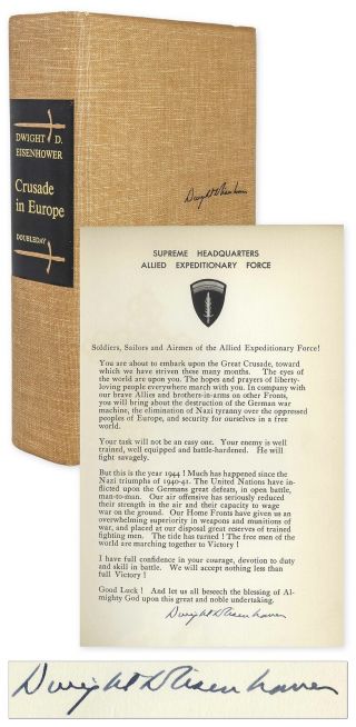Dwight D Eisenhower Signed D - Day Speech Crusade Europe