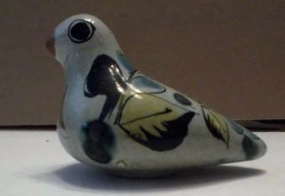 Vtg Mexican Tonala Pottery Bird Dove Pigeon Folk Art Clay Cat 329 Signed