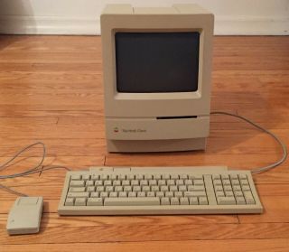 Vintage 1991 Apple Macintosh Fully Mac Classic Mouse & Keyboard Os 6.  0.  7