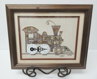 Vintage Signed Steampunk Art Watch Parts Locomotive By Girard