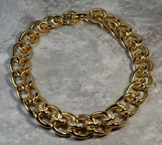 Vintage Christian Dior Gold Plated Chain Necklace