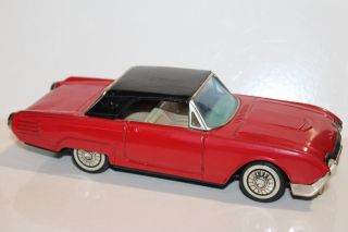 Vintage Bandai Tin Friction Powered 1961 Ford Thunderbird