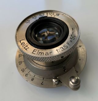 Vintage Leica Leitz Elmar 1:3,  5 F 50 mm collapsible Chrome Lens 2