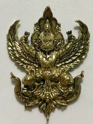 Garuda Phaya Krut Phra Lp Hwan Rare Old Thai Buddha Amulet Pendant Magic Idol 34