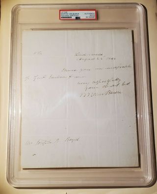 Martin Van Buren Signed Letter.  Psa Dna