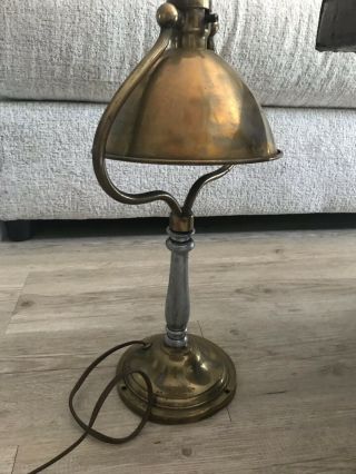 Rare Antique Brass Nautical Captain’s Ship Lamp - Vintage Boat Light For Sailor