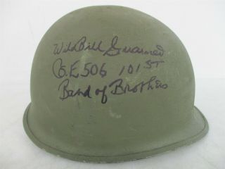 Signed Wild Bill Guarnere Band Of Brothers Army Helmet Uncertified