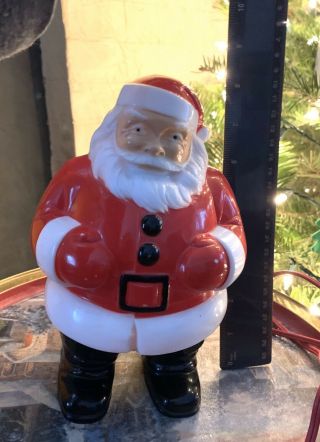 Vintage Christmas Hard Plastic Santa Clause Light - -