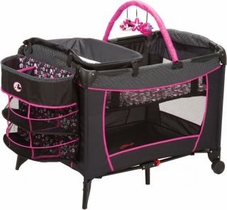 Kids Playard Minnie Mouse Diaper Changing Table Portable W/ Bassinet Baby Sleep