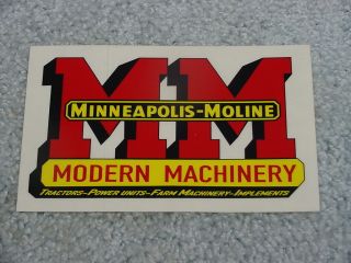 Minneapolis Moline Tractor Logo Decal Sticker 5 X 3