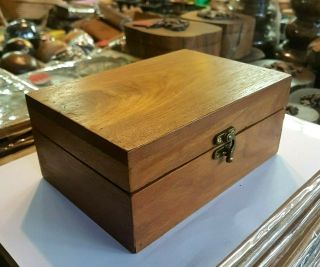 X Mas Gift Vintage Handmade Teak Wood Box Trinket Design Handicraft Gift Jewelry