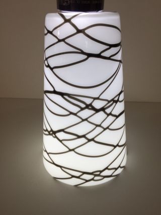 Murano Verratti Black Line Glass Shade Pendant Hanging Lamp Light Glass Only