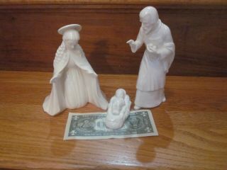 Vtg 3 Pc White Hummel Goebel Nativity Set Jesus Mary Joseph 214 Tmk 4 W Germany