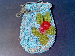 Antique Native American,  Medicine Pouch,  Beaded Pouch,  Unique,  Very Old,  Native