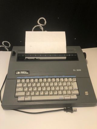 Smith Corona Sl500 Model 5a Vintage Electric Typewriter Wcase