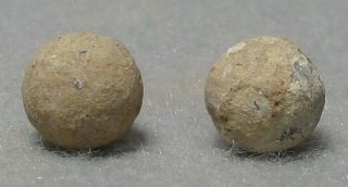 2 Civil War Relic.  31 Caliber Round Pistol Balls Found At Cold Harbor