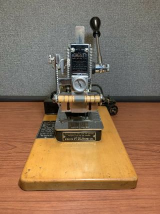 Vintage Kingsley Machine Co.  Hot Foil Stamping Machine