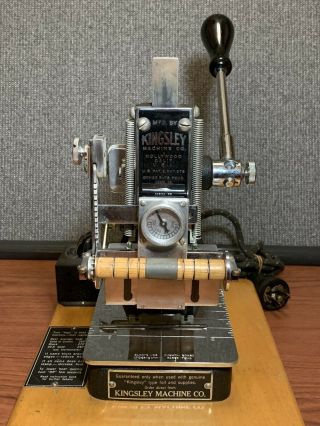 Vintage Kingsley Machine Co.  Hot Foil Stamping Machine 2