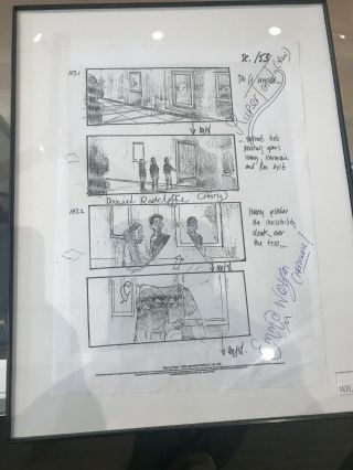 Harry Potter Production Storyboard Signed By Radcliffe Watson & Grint