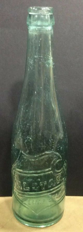 Falstaff Beer Lemp St Louis Mo Clear Embossed Glass Bottle