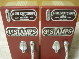 Vintage Antique Postage Stamp Vending Machine - 5 & 10 Cent Machine - Schermack 2