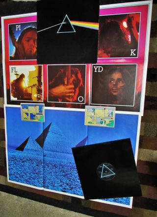 ●british 1973,  Posters & Stickers " Dark Side Of The Moon " Pink Floyd Prog Psych
