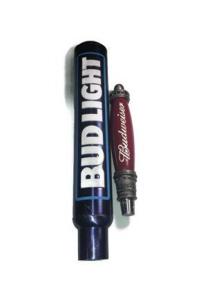 Budweiser & Bud Light Beer Bar Tap Handle 7 1/4” And 12”