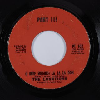 Northern Soul 45 Lovations (i Keep Singing) La La La Ooh Part Iii Hear