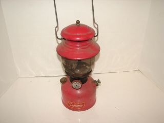 Vintage Camping Hunting Light Gas Burning Lantern Coleman 200a Marked 4 - 52 Red