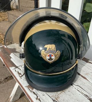 Vintage Los Angeles California Sheriff Dept Motorcycle Helmet Police L.  A.  County