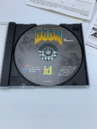 The Ultimate Doom (PC) Computer Game Big Box (1995) CD IBM 1993 Id software Vtg 2