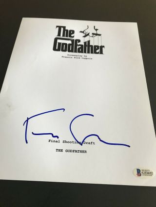 Francis Ford Coppola Signed Autograph Godfather Movie Script Beckett Bas Ny