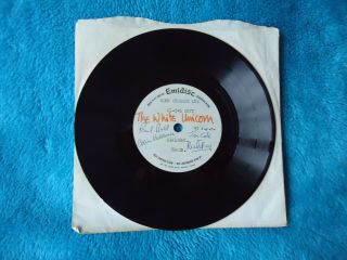 The White Unicorn Unreleased Uk Demo Only Acetate / Psych Fully Signed 1967