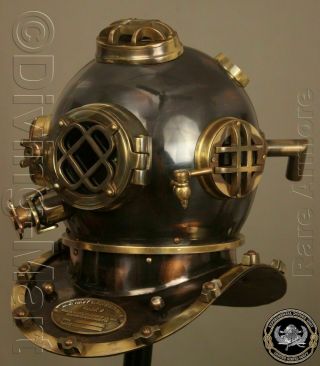 Us Navy Mark V Vintage Dive Helmet Antique Diving Divers Helmet Christmas Gift