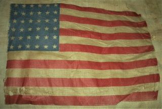 Antique 1865 Civil War 36 Star United States Flag Measures 15 X 10 5/8 Inch Vafo