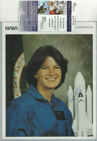 Sally Ride Autographed 8x10 Photo Usa Woman Astronaut Nasa Jsa Dec 2012