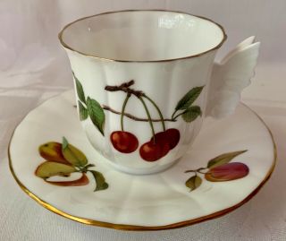 Royal Worcester Arden Demitasse Cup & Saucer Set,  Butterfly Handle,  Great Cond