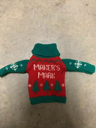 Makers Mark Ugly Christmas Bottle Sweater Fits 750ml May Fit 1l